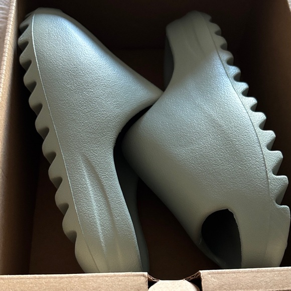 Yeezy Shoes - Yeezy Sage Green Mules